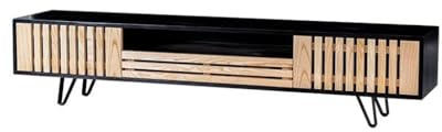 UlTRAWAVE - Mueble de TV simple de madera de fresno de estilo japonés, mueble de almacenamiento para salón, armario de centro de entretenimiento (A:180 x 40 x 42 cm)