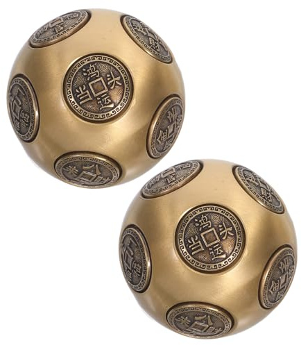 Mikinona Hand Exercise Ball Solid Brass Dodecagon Rotatable Handball For Grip Strengthening Rehabilitation Training And Stress Relief