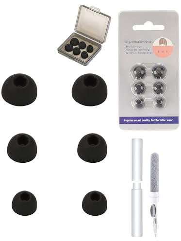 3 Paar Silikon-Ohrstöpsel für Xiaomi Redmi Buds 6 Pro, daunke Ersatz-Ohrstöpsel, 3 Verschiedene Größen (S/M/L), weich und bequem, für In-Ear-Kopfhörer, Schwarz