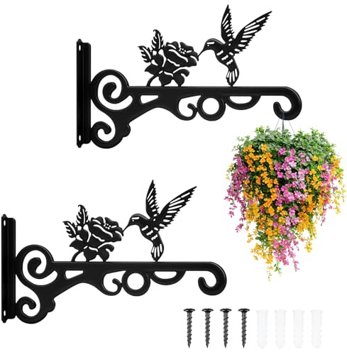 Zocipro Lot de 2 Supports pour Suspension de Plantes en Métal 25 cm