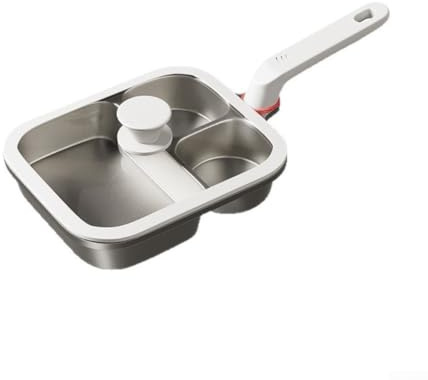 WheatThrive Olla de desayuno de aleación de aluminio, sartén para huevos y filetes, utensilios de cocina antiadherentes de cerámica para cocinas y estufas