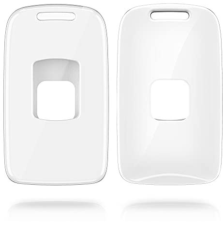 kwmobile Autoschlüssel Hülle kompatibel mit Renault 4-Tasten Smartkey Autoschlüssel (nur Keyless Go) - Hardcover Schutzhülle Schlüsselhülle Cover in Weiß matt