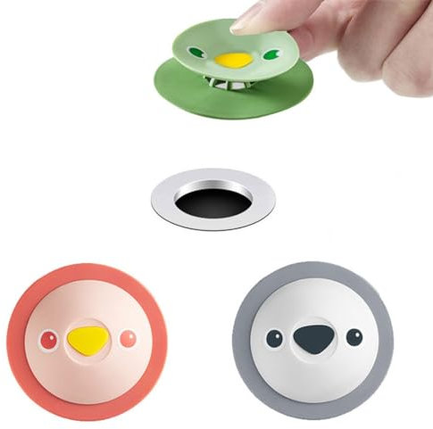 ZKGYUS Lot de 3 Bouchons pour baignoire,Bouchon de vidange en Silicone pour Douche, Baignoire, lavabo, évier, crépine de vidange avec Ventouse