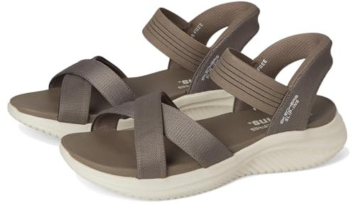 Skechers Damen Ultra Flex 3.0-Never Netter Hands Free Slip-ins Sandale, Dark Taupe, 37 EU