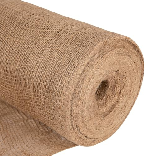Frost Hessian Fabric Roll - Burlap Material for Upholstery & Garden Protection, Jute Rug Backing & Sack Cloth, Potatoes, Shopping Bags, Weddings, Builder's Grade (54 Inch Wide, 5 Metres)