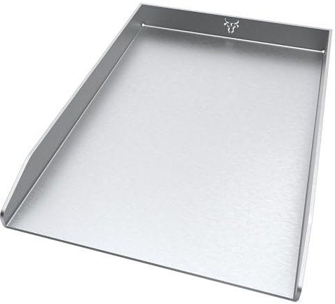tuning-art EPL-11 Edelstahl Plancha Grillplatte passend für Rösle Videro G4 | Lebensmittelecht | Rostfrei | Spülmaschienen geeignet | Fettablauflöcher, Größe:4er Serie Bulle