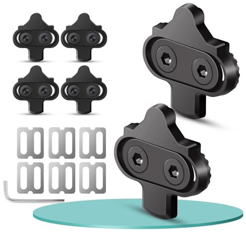 3 Paar Bike Cleats, Fahrrad Schuhplattenset, Pedalplatten Fahrradzubehör Set für Mountainbiking und Indoor Cycling