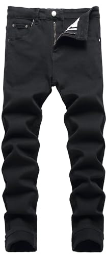 Men's Slim Fit Stretch Ripped Jeans Cargo Skinny for Men, Distressed Destroyed Straight Leg Fashion Comfort Flex Waist Jeans, Teenager Casual Fashion Designer Classic Regular Fit Basic Denim Pants