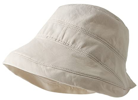 Generisch Gorro de lluvia para mujer, impermeable, para vacaciones, sol, verano, playa, sombrero de pescador, sombrero de pescador, con, beige, talla única