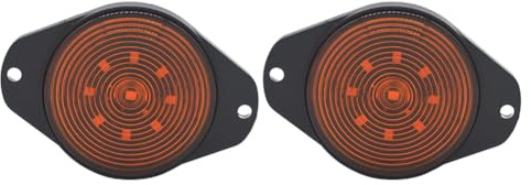 GZYF 2 piezas de luz de posición lateral, luz lateral redonda, lámpara de bobinado, lámpara de posición lateral, autobús, camión, remolque, camión, tractor, barco, amarillo