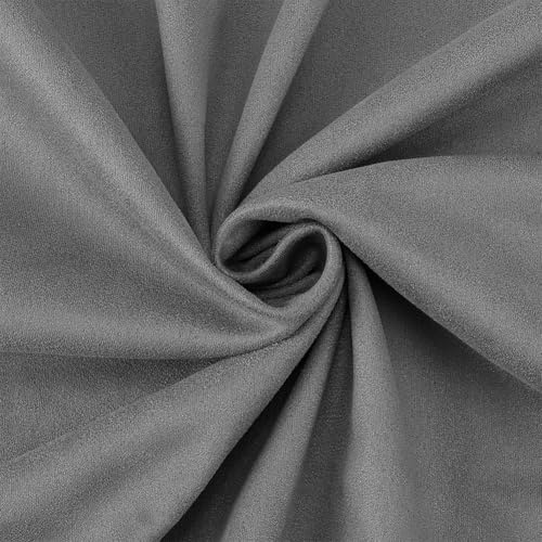 BENECREAT Chiffon Ternissement pour Argent Chiffon de Polissage et de Protection en Imitation Daim de 150x100cm pour Couverts en Argenterie Orfèvrerie Cuisine Maison (Gris)