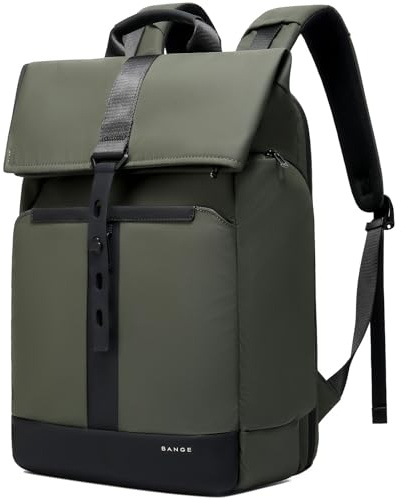 BANGE Roll Top Backpack Large Work Backpack for 15.6 inch Laptop Waterproof Anti-Theft Backpack Travelling Hiking Camping College School Daily fashion for men and women