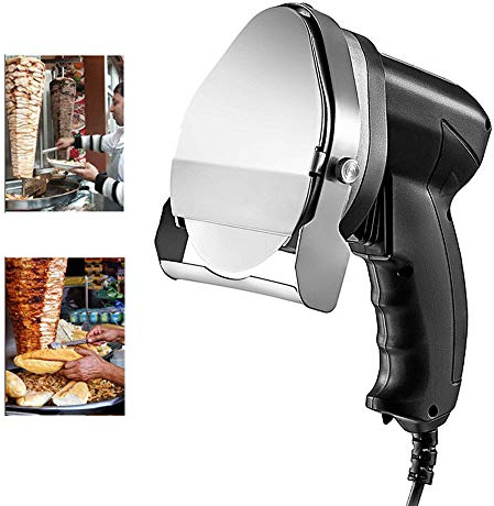 AnEssOil Electric Shawarma Doner Kebab Knife,Kebab Slicer Sliced Meat Gyros Cutter 2800RPM With 2 Blades For Cutting Turkish Kebab Lamb Turkey