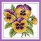 Kreuzstich Stickpackungen Vorgedruckt, OWN4B Die Blume des Glücks Bilder 11CT 8,3x8,3 Zoll DIY Stickpackung Set