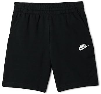 Nike Kid's Sportswear Club Fleece French Terry Shorts, Black/White, X-Large