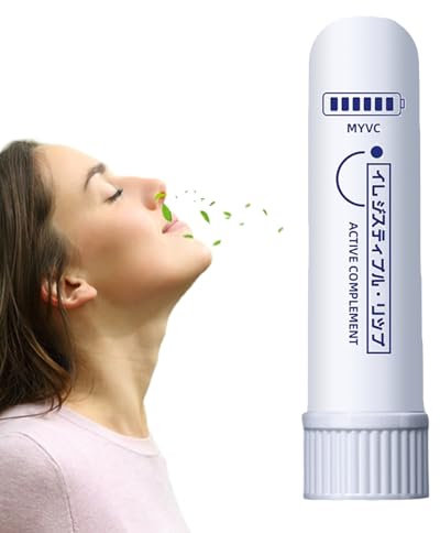 bellv Inhalatorstab – Naseninhalator mit ätherischem Eukalyptusöl, Energy Stick stimuliert die Konzentration, verbessert die Atmung, lindert Verstopfung der Nase – Kühlstäbchen