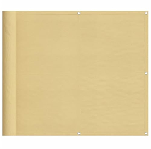 vidaXL Pantalla de Balcón, Mampara Impermeable de Privacidad, Protección UV, Toldo para Jardín Patio Piscina, 100% Poliéster Oxford Color Arena