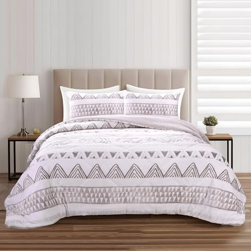 HOMEYA Edredón Borreguillo Invierno 240x260 cm para Cama 135/150, Reversible Franle Sherpa, Relleno Microfibra, Nórdico Cálido Suave, con 2 Fundas de Almohada 50X70 cm