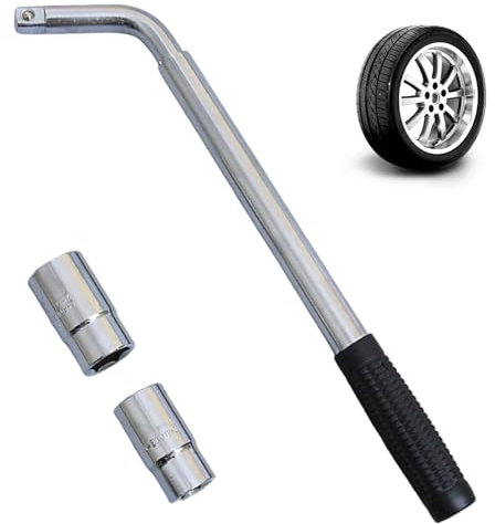 Outil de retrait des écrous à roue, ensemble de clés déménagement à écrou borne télescopique avec socket 17/19 mm et 21/23 mm pour roues automobiles
