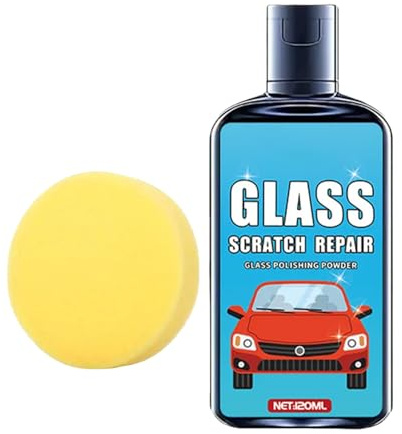Solución de reparación de arañazos – 120 ml para coche, revestimiento de parabrisas con aplicador de esponja | Herramienta de detalles de vehículos automotrices para garaje, hogar, SUV, camión