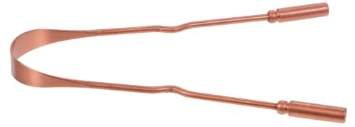 Generico Raschietto per Lingua in Rame Oro 1 Pezzo con Custodia, Strumento per Raschiare la Lingua, Migliora il Gusto e Favorisce la Pulizia Orale Domestica