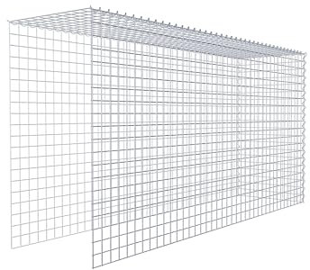 GABIONA Cestino di Pietra Gabbione Maglie rettangolari, 5 x 5 cm, profondità 50 cm, Cestino per la Coltivazione di Tipo 4, Chiusura a Spirale, con zincatura galvanica