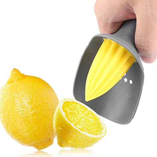 Ergonomisk manuell mini-citronspresspress för högpresterande handhållen användning i limeorange - diskmaskinsäker ÅTERANVÄNDIG FÖRPACKNING (# 2)