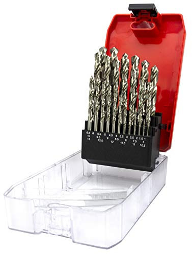 NORTOOLS 25-Piece HSS Drill Bit Set (1.0-13mm) - Fully Ground Metal Drill Bits for Steel, Aluminum, Copper, Wood & Plastic - Includes Storage Case