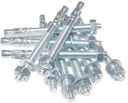 Woltersberger® 10 Stück M12 Schwerlastanker Länge 95mm verzinkt Ankerbolzen Keilanker Bolzenanker Ankerschraube Blitzdübel