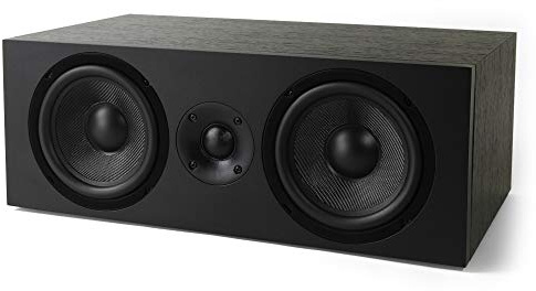 NEUMI CS5 Center Channel Speaker, Dual 5-Inch Woofers, 1-Inch Tweeter, Dark Wood, Single