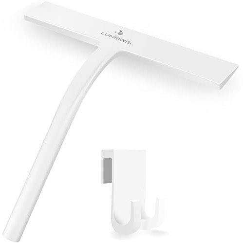 Lunriwis Shower Squeegee Silicone Window Wiper Squeegee Shower Cleaner With Silicone Hook for Bathroom Mirror Wipe Car Glass Door Window Cleaning