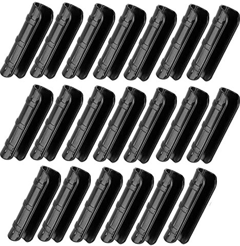 ZRSWV Lot de 20 clips pour tube de serre, 20 mm, Noir