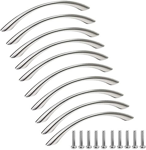 Tucireat Möbelgriffe 10 Stück Schrankgriffe Griffe Möbel Schubladegriff Möbelgriff Griffe für Küchenschränke Möbelgriffe 128mm Bügelgriff küchengriffe Schrank Schublade Stangengriffe Silber