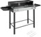 Outsunny BBQ Rotisserie Grill Roaster Charcoal Spit Roasting Machine for Chicken Turkey with 3-Level Grill Grate and Foldable Side Shelves, Stainless Steel