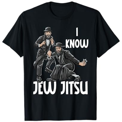 Tenue juive Hanoukka Vêtements Rabbi Horah Danse Juif Jitsu T-Shirt