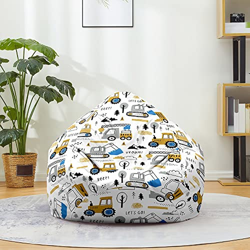 Mateju Sitzsack, Gemütlich Sitzsack Kinder, sitzsack Erwachsene oder als Gaming Bean Bag, 3D Turm Garten Sitzsack Geeignet für Lnnen Oder Außen zum Liegen Oder Sitzen (M,Bagger)
