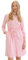 TOM TAILOR Damen Kleid mit Streifen & Bindegürtel, pink offwhite stripe, 42