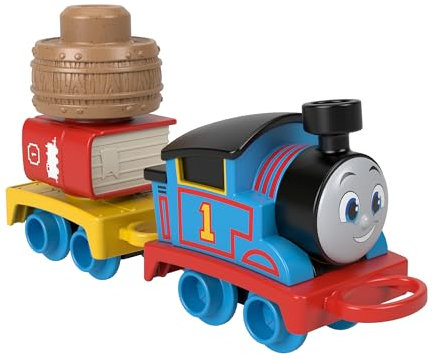 Thomas & Friends Thomas & seine Freunde Spielzeug für Kleinkinder My First Thomas Lokomotive zum Schieben mit Stapelfracht für Kinder ab 18 Monaten, HXP52, HXP52