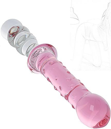 JINGHUA3 Consolador de cristal con tapón anal, doble consolador, juguete sexual anal, consolador anal, masturbación, pene, tapón anal, vagina, clítoris, punto G, estimulación de próstata