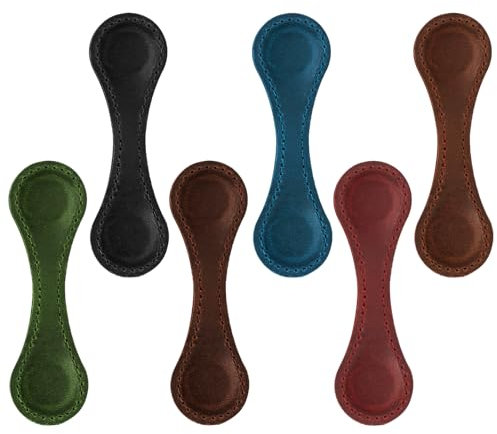 6st Magnetische Lesezeichen, Personalisiertes Echtleder Leather Magnetic Bookmarks 6 Farben Perfekt Lesezeichen Geschenk für Familie Freunde Buchliebhaber Lehrer Schriftsteller Dichter