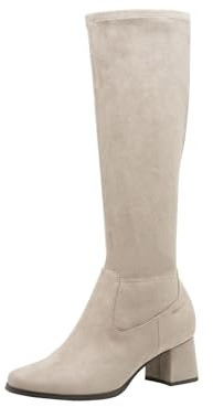 Tamaris Comfort bottes femme à talon bloc carré, Grey, 38 EU