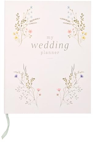 Kärlekshistoria – vildblomma bröllopsplanerare – planeringsbok och arrangör för bruden – förlovning/bröllop duschgåva för par – H: 21 cm x B: 16 cm.