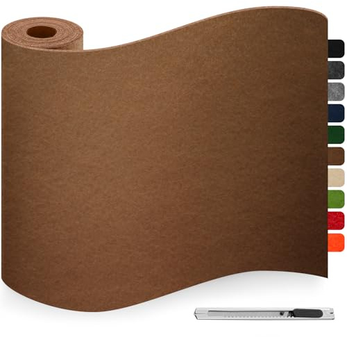 Feutrine Autocollante Marron, Patins pour Meubles, Patin Chaise, 40x200cm 3mm d'épaisseur Feutre Auto-adhésifs, Antiderapant Feutrine Tampon Chaise pour Meuble, Cadre, Voiture, DIY
