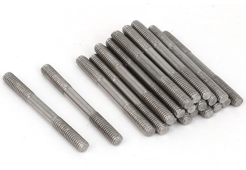 TA-VIGOR 20Pcs Double End Threaded Stud Screw Bolt, M4x40mm 304 Stainless Steel Rod Bolts Thread Reducer Adapter, Adjustable Push Rod Stud for Furniture Hardware Machinery Maintenance and Fixes