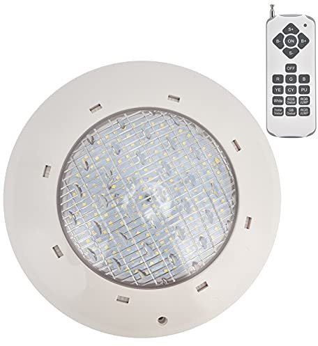 Fydun Luz LED RGB Impermeable IP68 para Piscina con Control Remoto - Iluminación Subacuática Montada en la Pared, CA 12 V para Piscinas y Acuarios (18W)