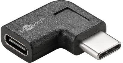 Goobay 45402 Adaptateur USB-C Vers USB-C 90°, Noir