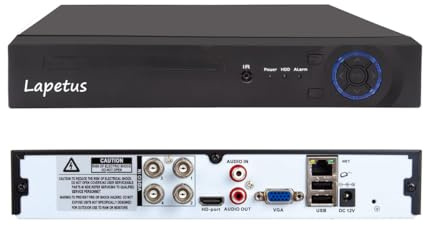 Lapetus 4CH 1080N Hybrid 5-in-1 AHD DVR (1080P NVR+1080N AHD+960H Analog+TVI+CVI) Standalone DVR CCTV Surveillance Security System Video Recorder Motion Detection HDD & Cameras not Included