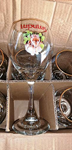LOT DE 6 VERRES 33 CL BIERE LUPULUS VAP - NEUF - RARE ET MAGNIFIQUE