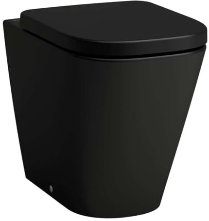 Laufen Meda WC au sol, sans rebord, Silent Flush, 360x540mm, chasse deau basse, H8231117160001, Couleur: noir mat