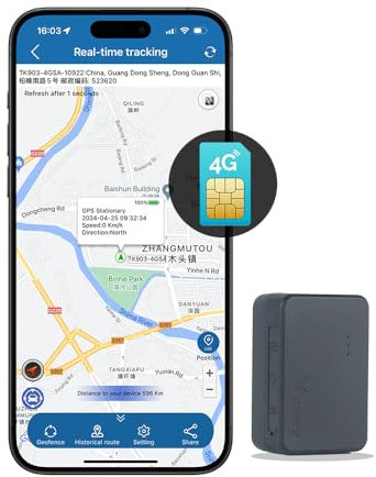 Mini GPS Tracker Voiture Caché Suivi en Temps réel Traceur GPS Magnétique pour Auto/Enfant/Personnes âgées/Chien/Moto/Chat/Chien,Rechargeable 60 Jours Autonomie,Abonnement requis